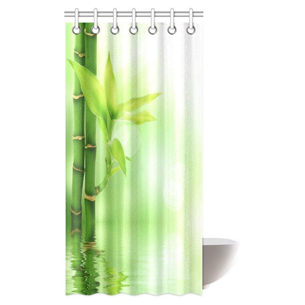 Bamboo House Decor Shower Curtain, Mildew Resistant Bathroom Zen Garden Theme Decor View for Magical Fabric Bathroom Shower Curtain with Hooks