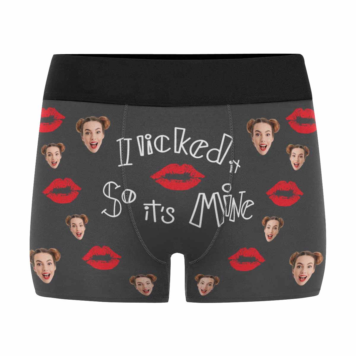 Personalized Mens Boxer Briefs with Funny GF Face Custom