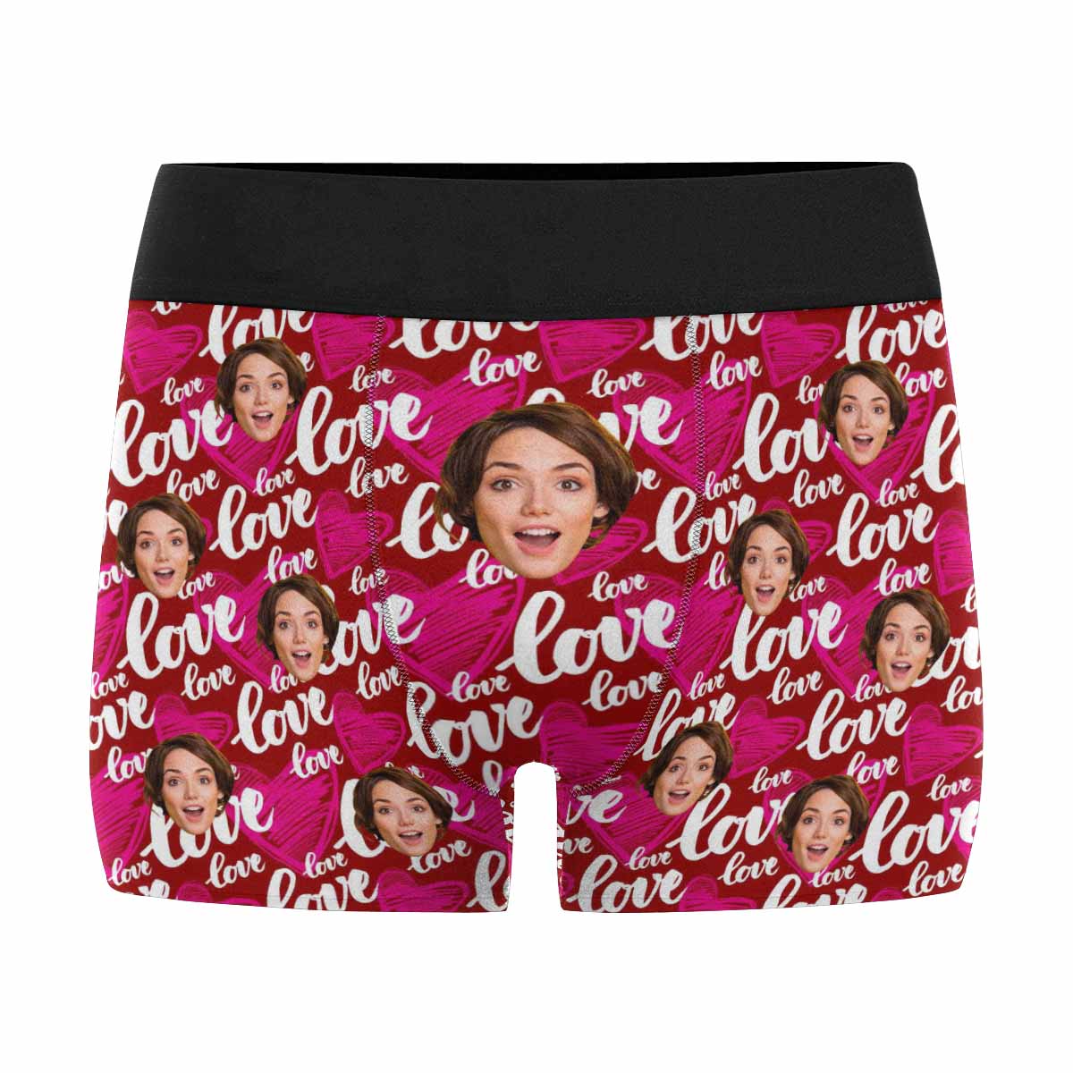 Custom Mens Photo Boxer Briefs Personalized Love Heart Wife's Face Nov –  Zenzzle