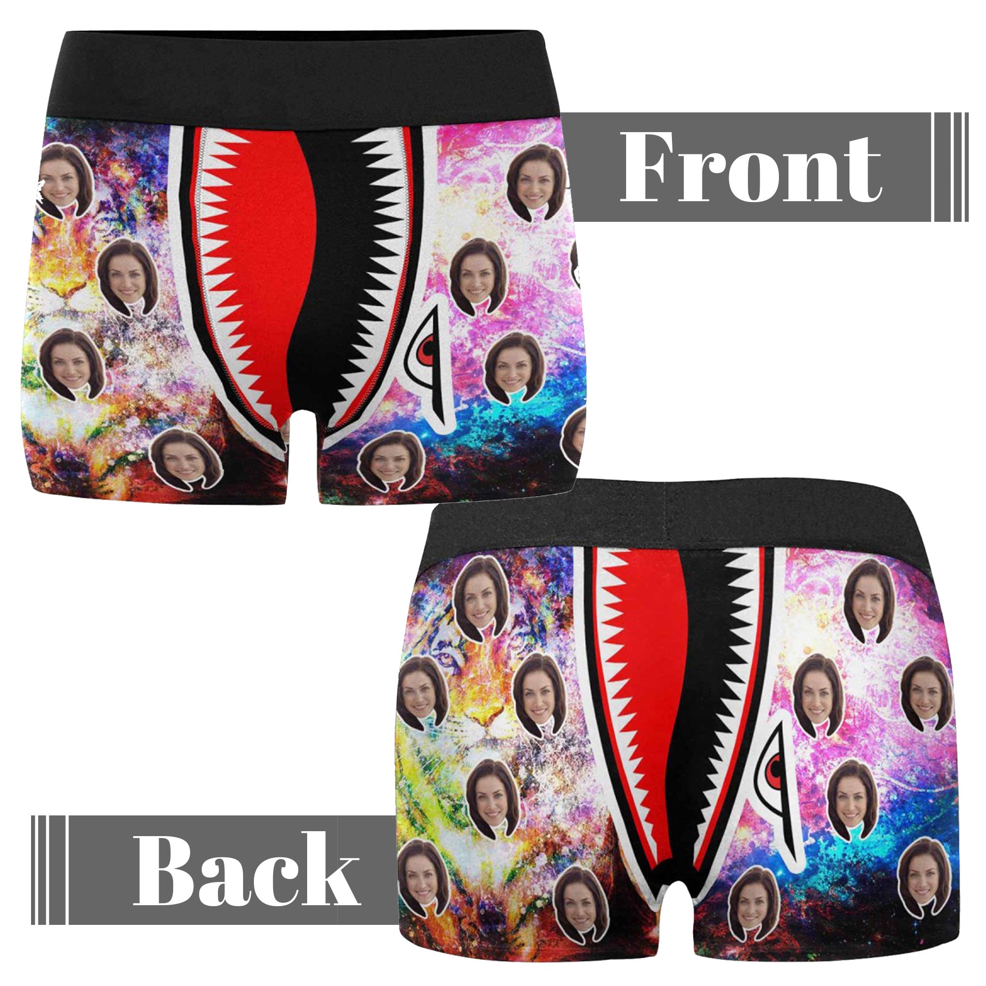 Custom Personalized Pattern Face Print Men's Boxer Briefs - Temu