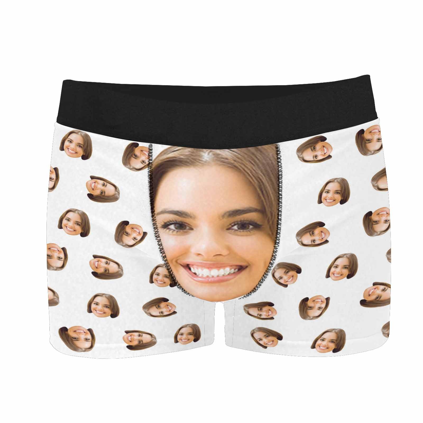 Customized Underwear with Wife for Him, Custom Boxers for Men with