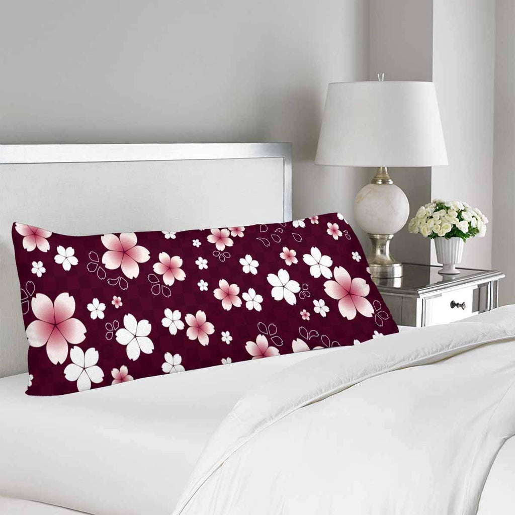 Cherry Blossom Sakura Spring Body Pillow Covers Pillowcase with Zipper 21x60 Twin Sides