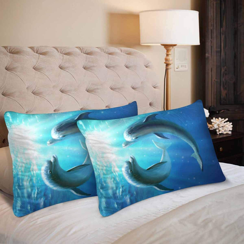 Ocean Fish Dolphin Sea Animal Pillow Cases Pillowcase Standard Size 20x30 Set of 2