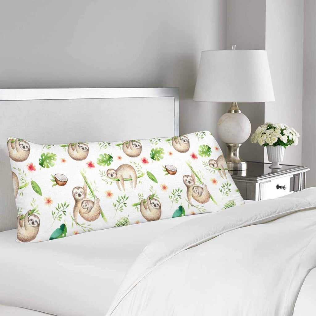 Baby Nursery Sloth Body Pillow Covers Pillowcase with Zipper 21x60 Twin Sides