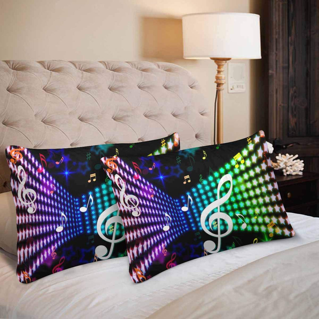 Music Notes Notation Pillow Cases Pillowcase Queen Size 20x30 Set of 2