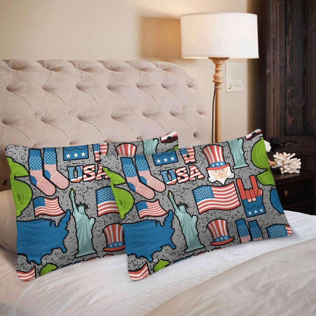 American Flag USA Flag The Statue of Libery United States Flag Pillow Cases Pillowcase Queen Size 20x30 Set of 2