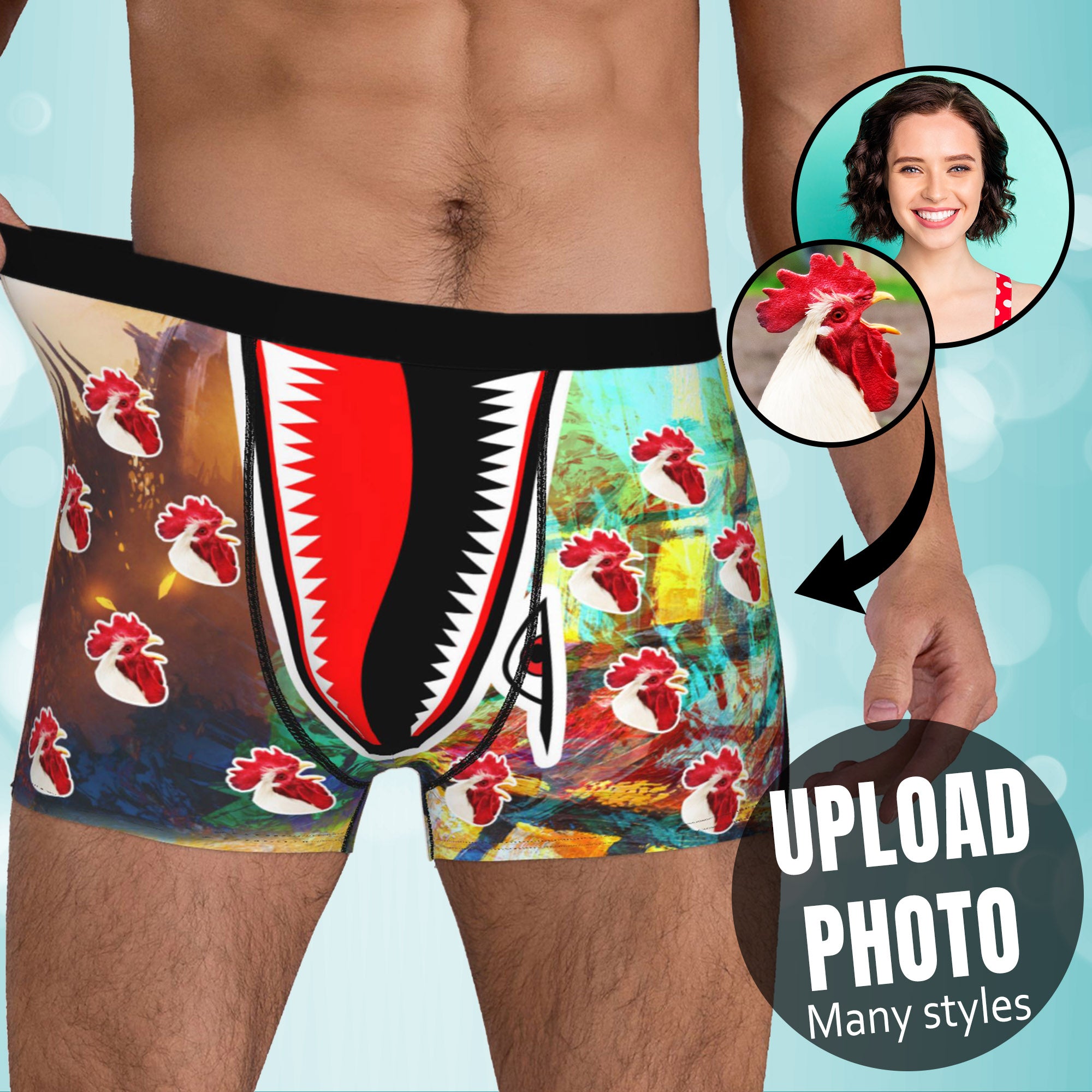 Custom Underwear Personalized Men Boyfriend Husband Boxer Briefs with Photo  Face
