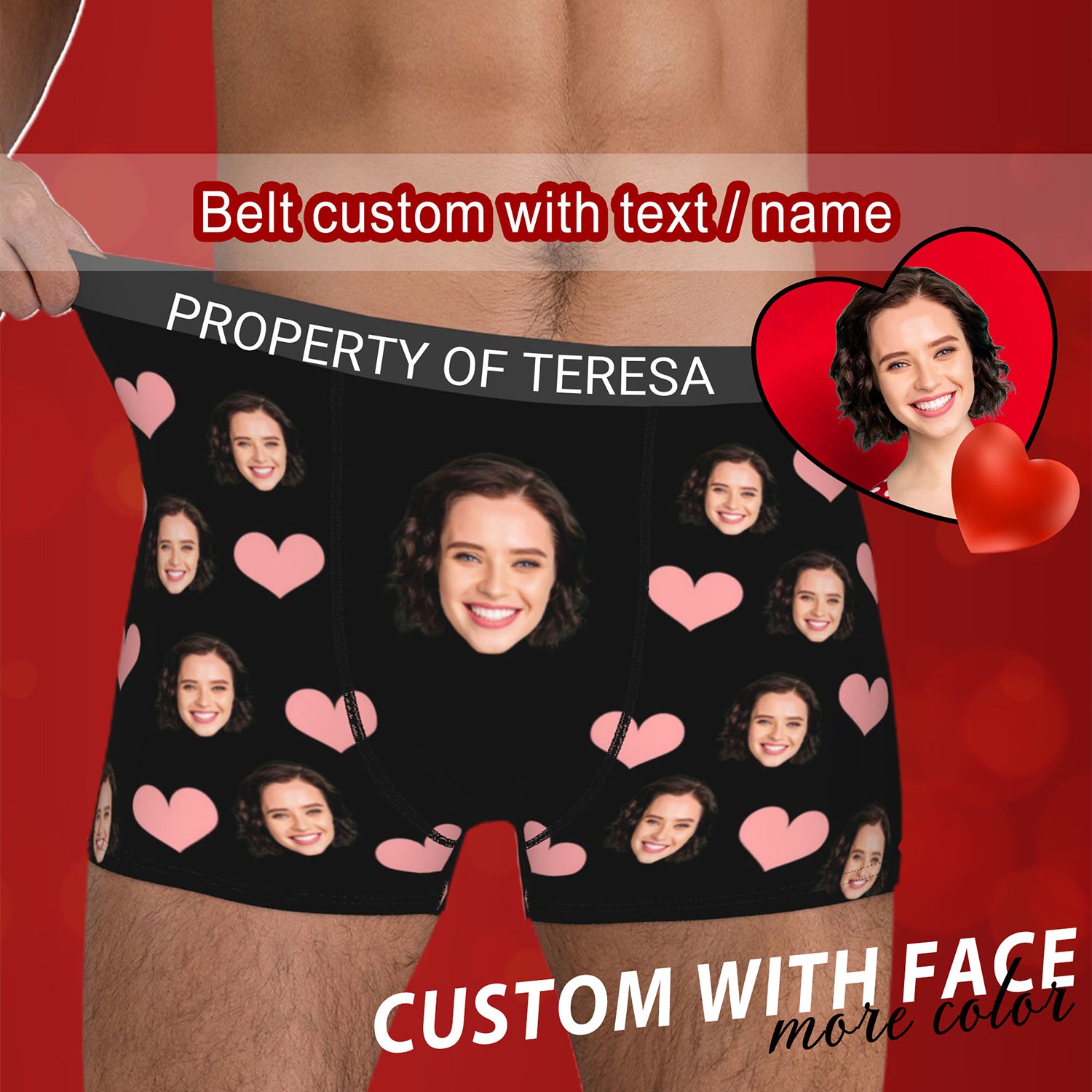 Custom Boxer with Girlfriends Face
